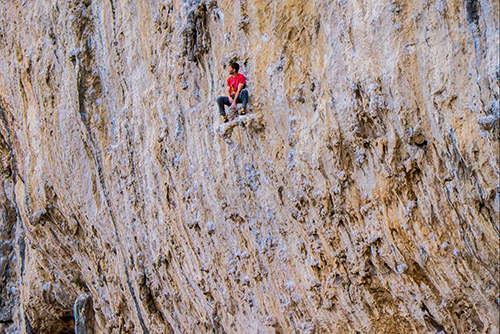 Joel York Climbing a Mountain